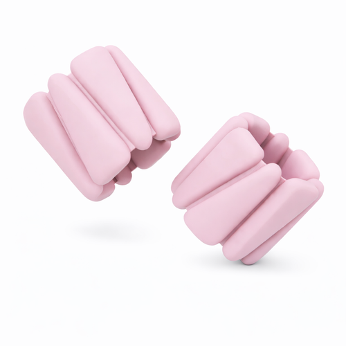 Różowe ciężarki na ręce do pilatesu