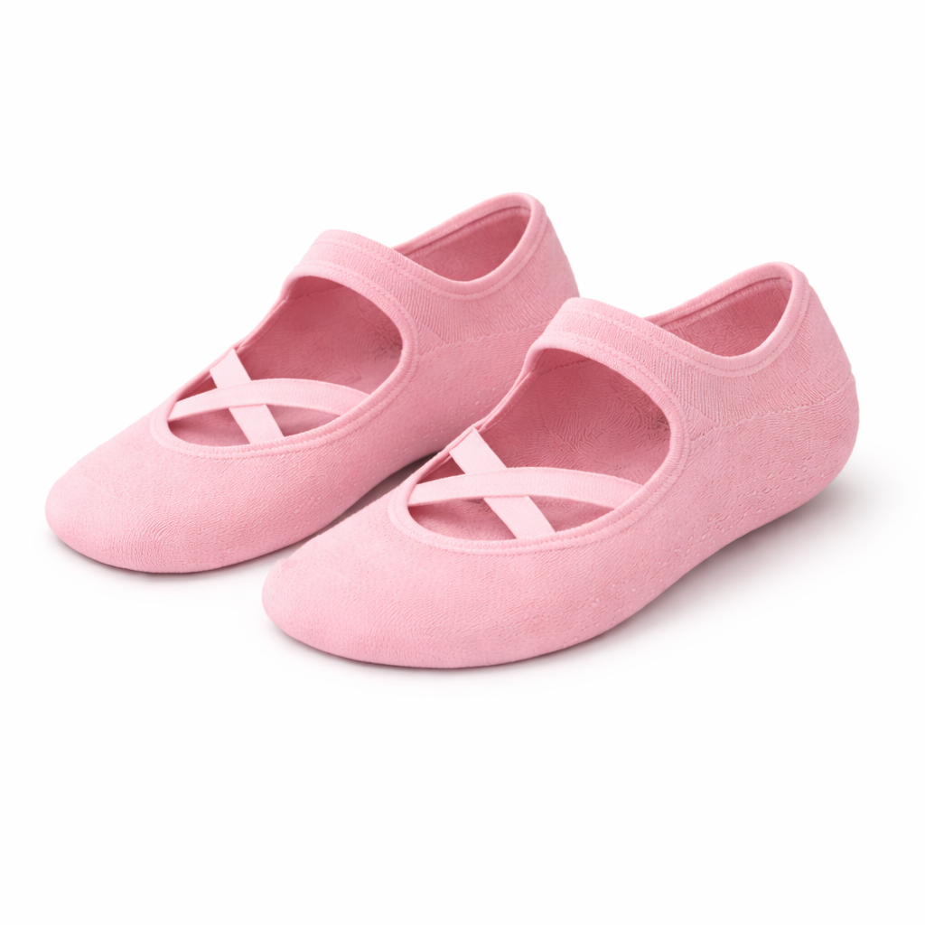 Różowe skarpetki do pilatesu 